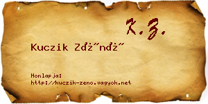 Kuczik Zénó névjegykártya